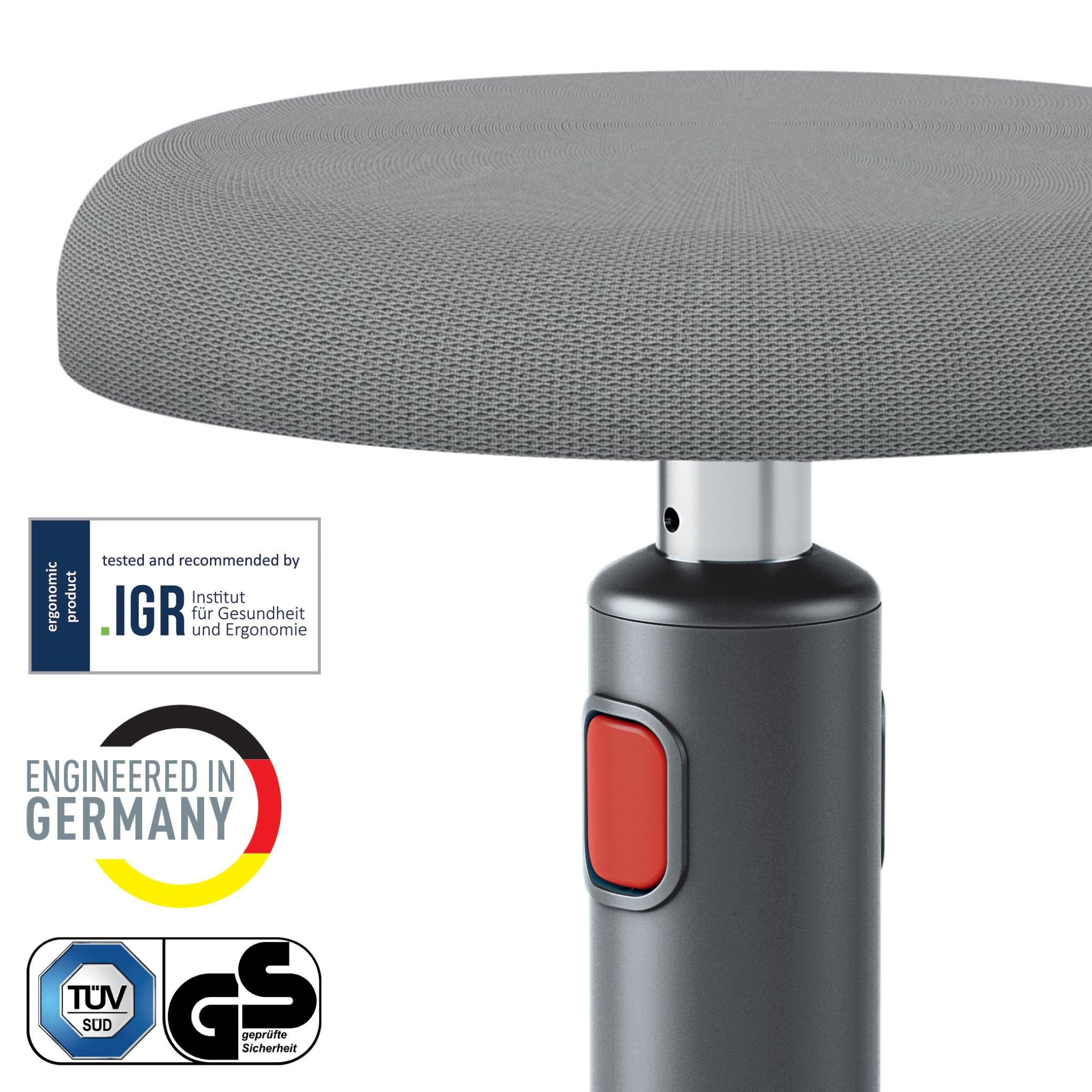 leitz-ergo-cosy-active-sgabello-ergonomico-grigio-velluto-46-79-cm image 6