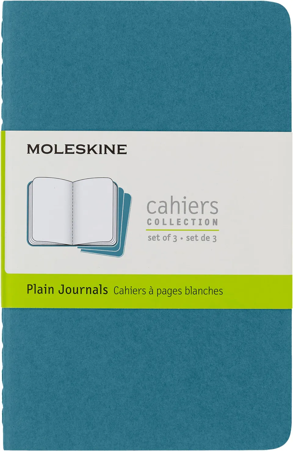 moleskine-cahier-journal-set-3-quaderni-pocket-9x14-cm-blu-pagine-bianche image 1