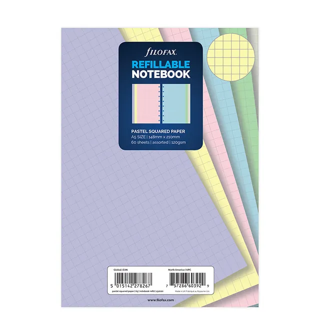 filofax-notebook-refill-a5-pastello-a-quadretti image 1
