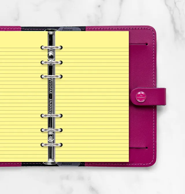 filofax-block-notes-a-righe-giallo-personal-100-fogli image 1