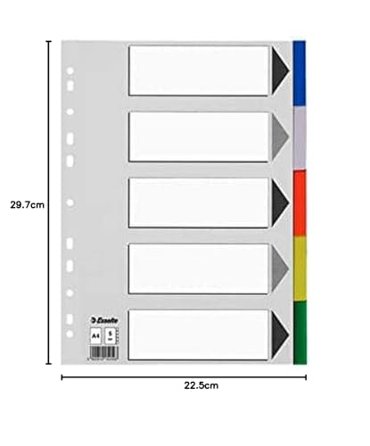 esselte-divisori-in-plastica-a4-5-posizioni-colorati image 6