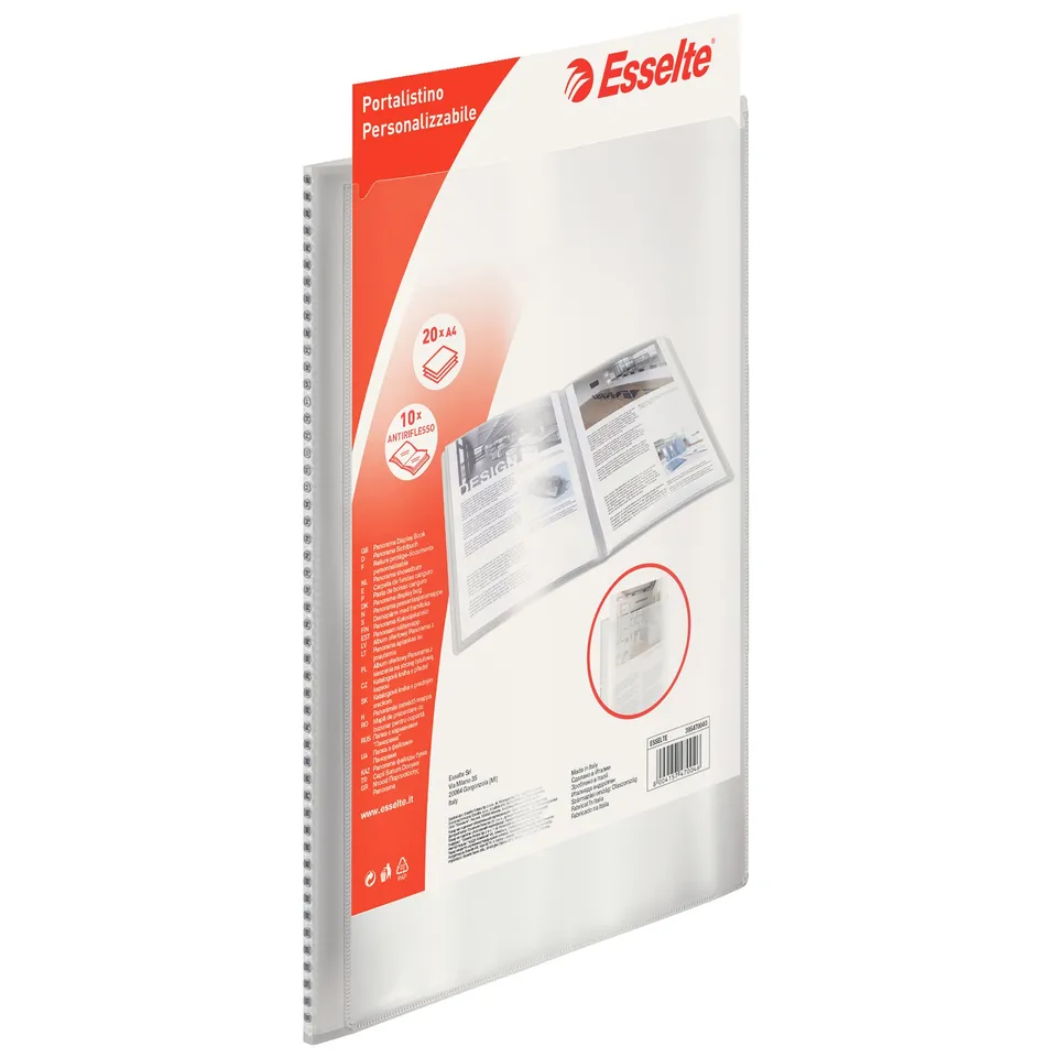 esselte-portalistino-personalizzabile-a4-40-buste-trasparente image 1