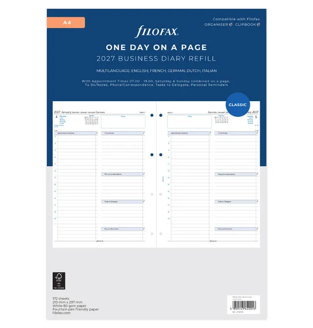 filofax-calendario-1-giorno-per-pagina-a4-multilingua-2027 image 1