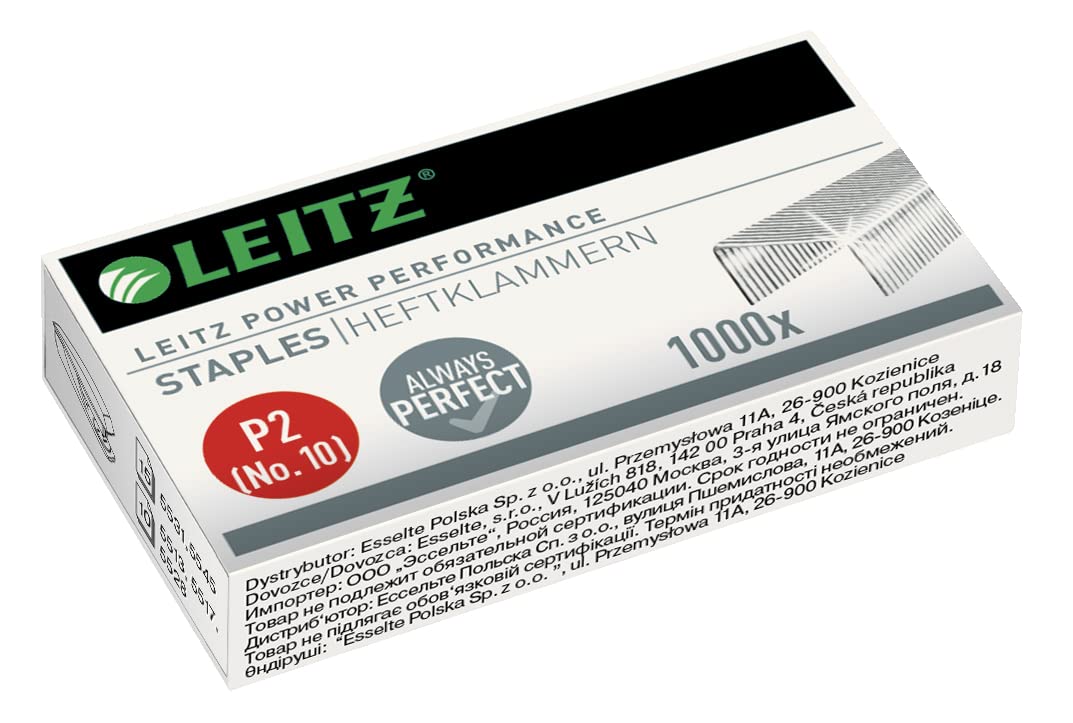 leitz-punti-metallici-p2-no-10-acciaio-per-10-fogli-1000-pezzi image 1