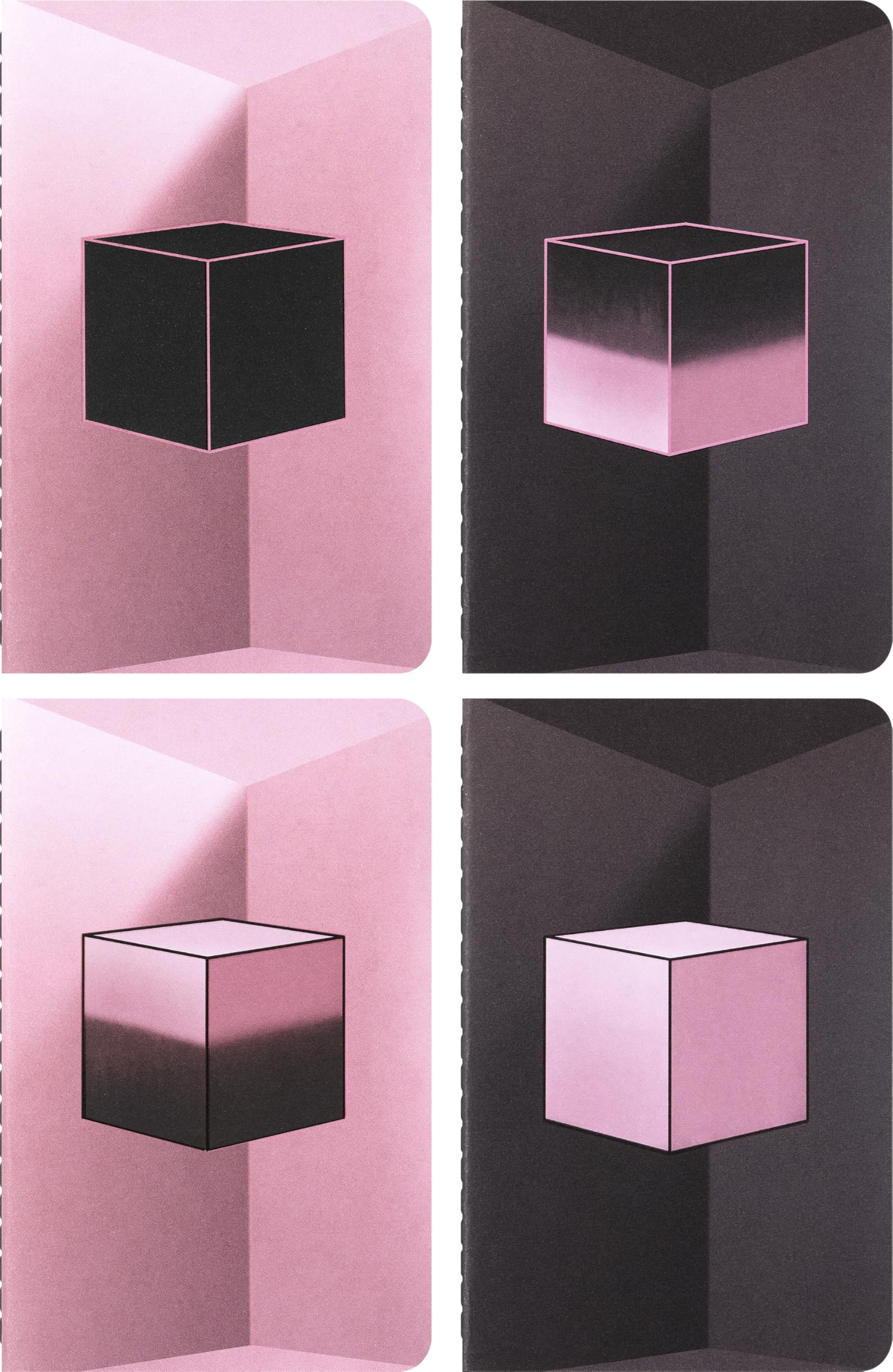 moleskine-x-blackpink-set-4-cahier-journal-square-pocket-9x14-cm-bianchi image 1