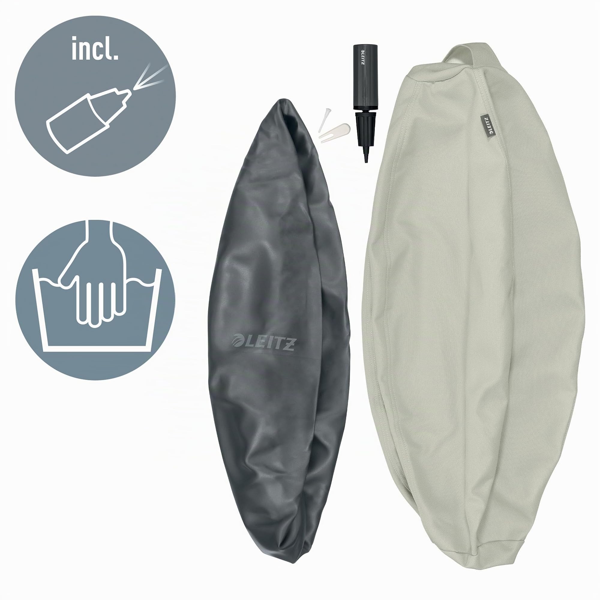 leitz-ergo-active-sitzball-75-cm-grigio-chiaro-con-copertura image 5
