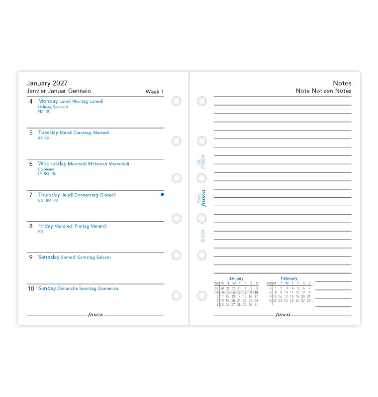 filofax-calendario-1-settimana-per-pagina-pocket-multilingua-2027 image 4