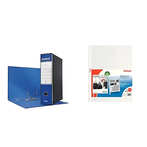 esselte-g83-oxford-registratore-f-to-commerciale-dorso-8-cm-blu-6-pezzi-50-buste image 1