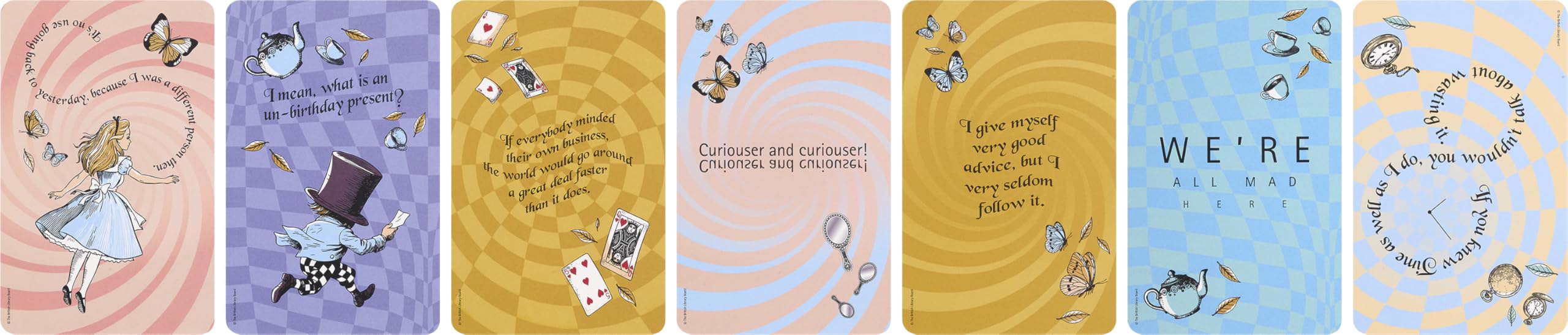 moleskine-set-7-biglietti-auguri-alice-9x14-cm-carta-riciclata image 3