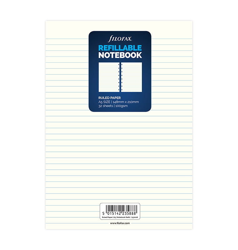 filofax-notebook-refill-fogli-a-righe-a5-32-fogli image 1