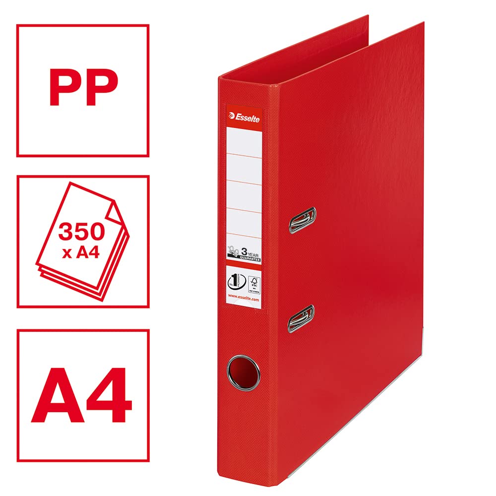 esselte-leitz-811430-raccoglitore-a-leva-a4-dorso-50-mm-rosso image 2