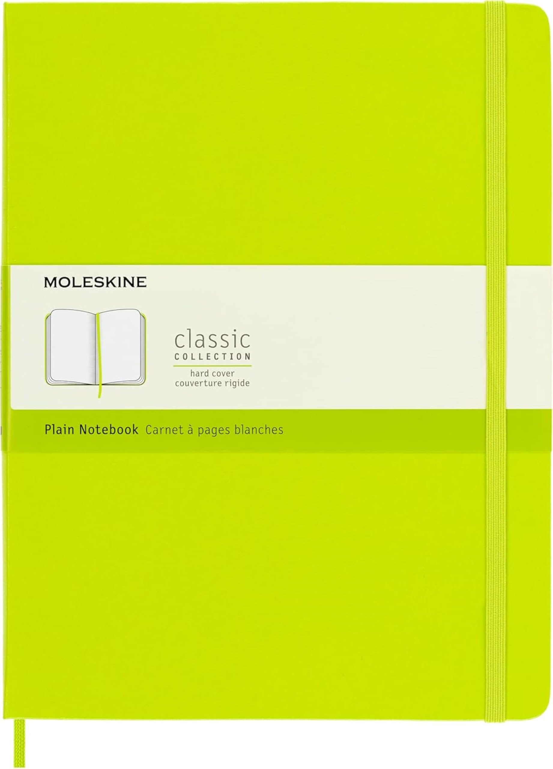 moleskine-classic-notebook-xl-19x25-cm-pagine-bianche-verde-limone image 1