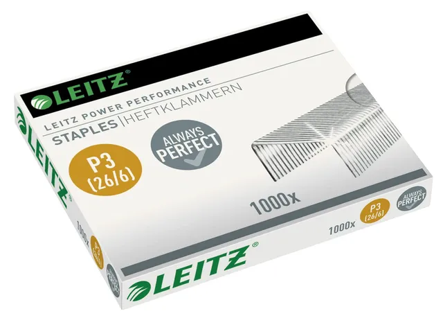 leitz-p3-26-6-punti-galvanizzati-per-30-fogli-1000-pezzi-silver image 1