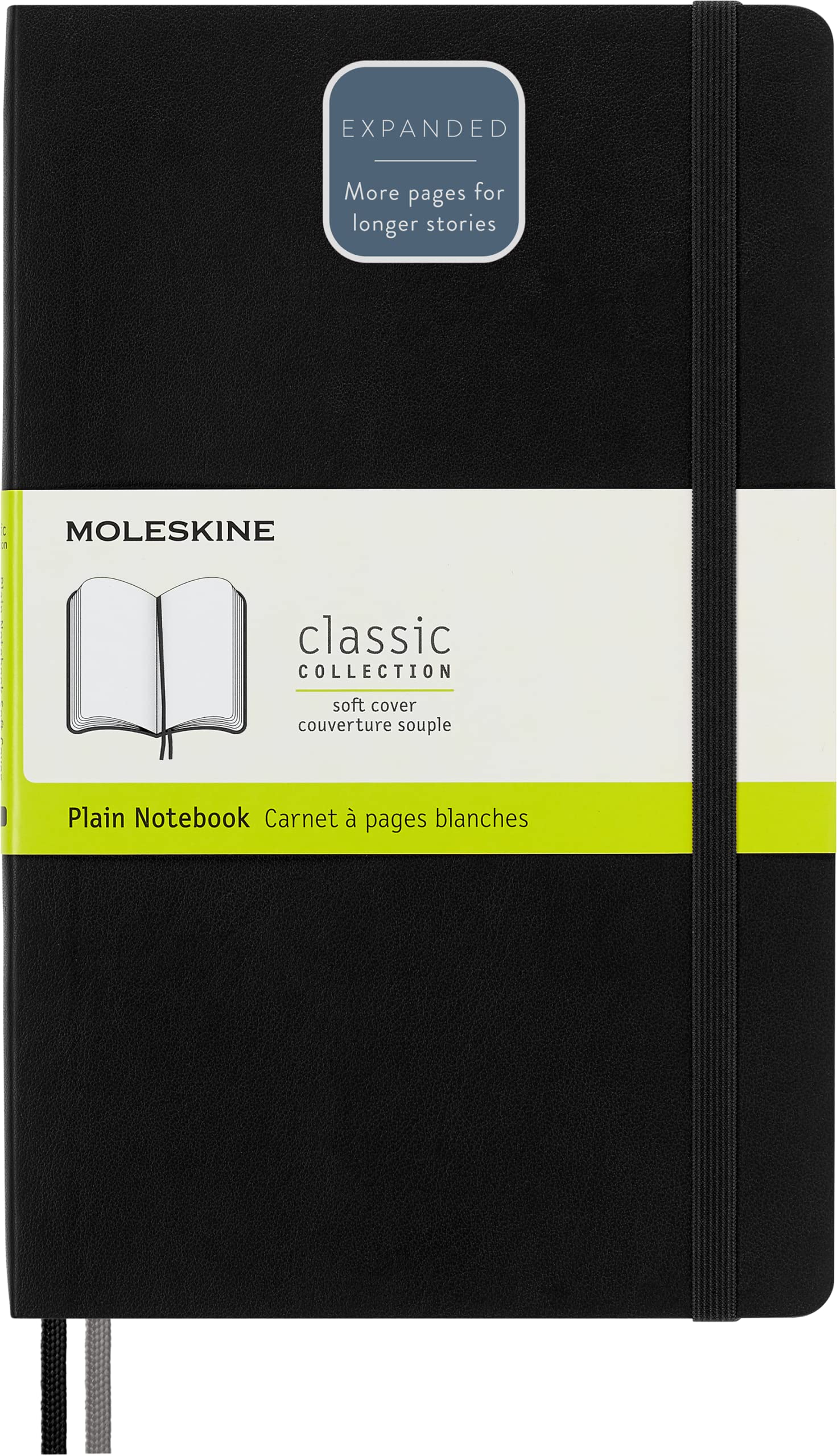 moleskine-classic-notebook-expanded-soft-large-13x21-cm-pagine-bianche-nero-400- image 1