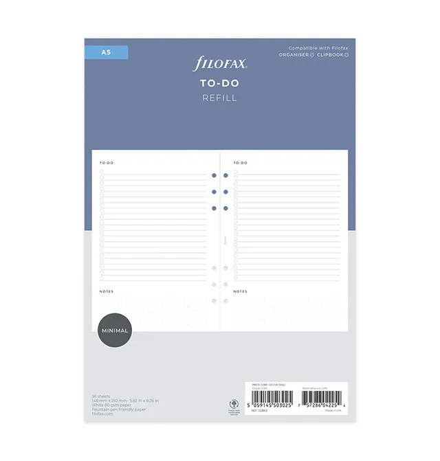 filofax-to-do-refill-a5-layout-minimal-80-gsm image 1