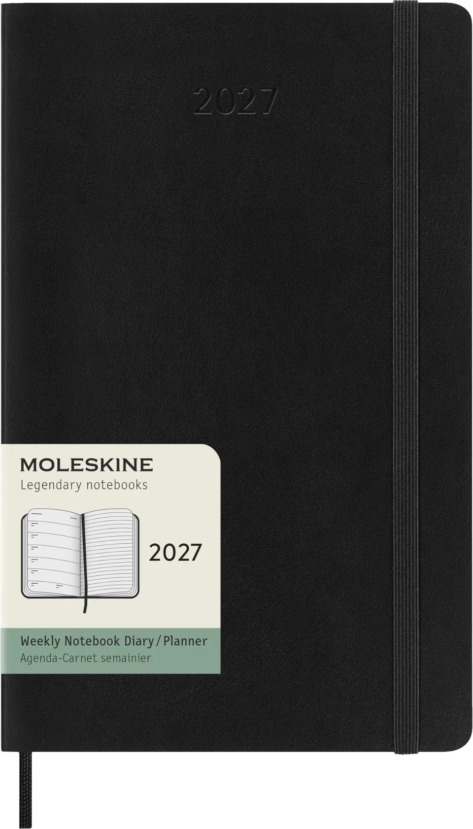 moleskine-agenda-settimanale-2027-large-13x21-cm-copertina-morbida-nero image 1