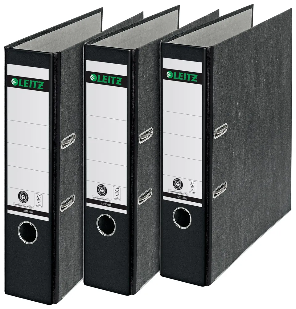leitz-180a-raccoglitore-a4-nero-con-leva-180-conf-3-pezzi image 1