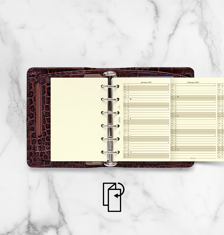 filofax-planner-annuale-verticale-crema-pocket-inglese-2027 image 3