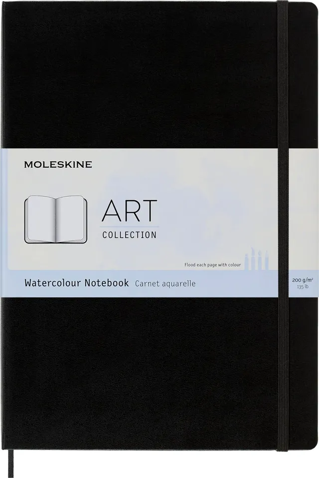 moleskine-art-watercolour-sketchbook-a4-21x29-7-cm-copertina-rigida-nera-60-pagi image 1