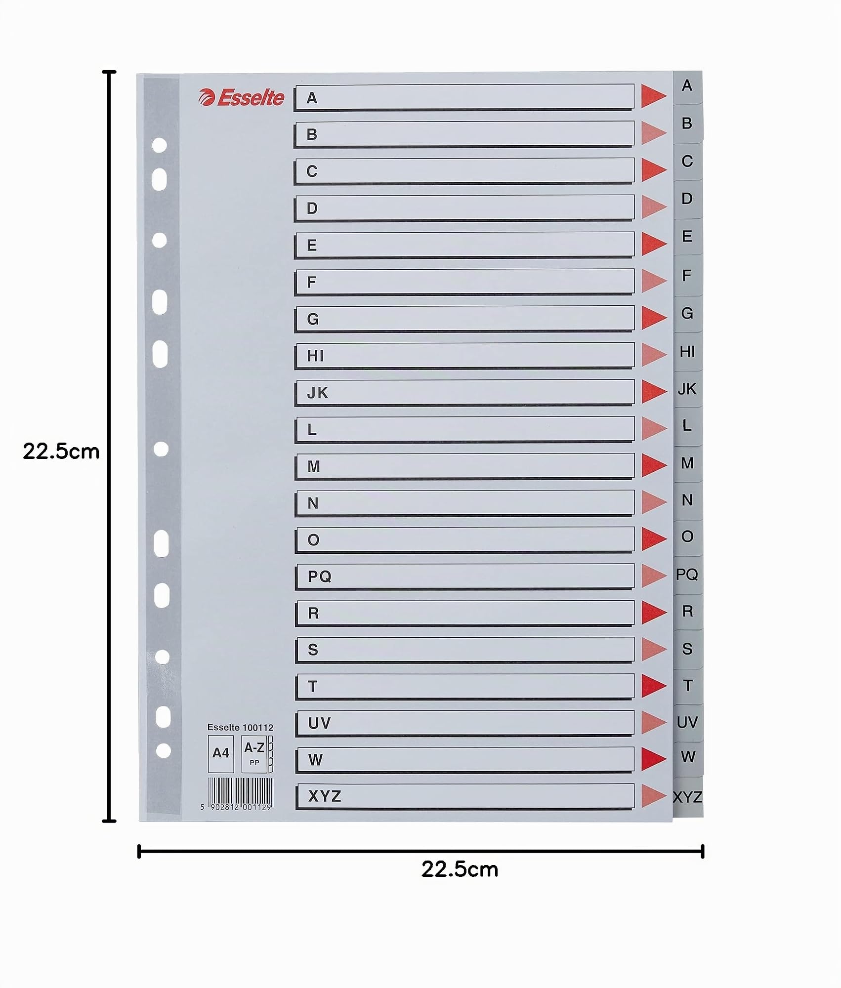 esselte-rubrica-alfabetica-a-z-a4-grigia-divisori-pp-11-fori image 2