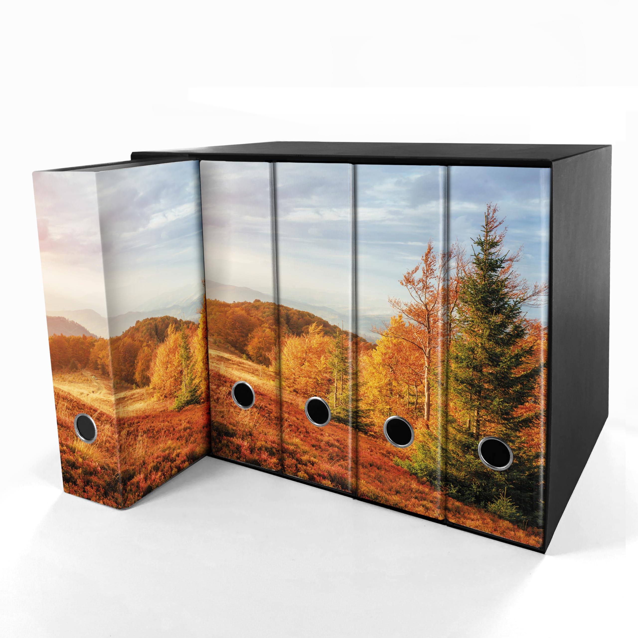 leitz-set-5-raccoglitori-2-4-anelli-a4-dorso-8-cm-autunno-box image 3