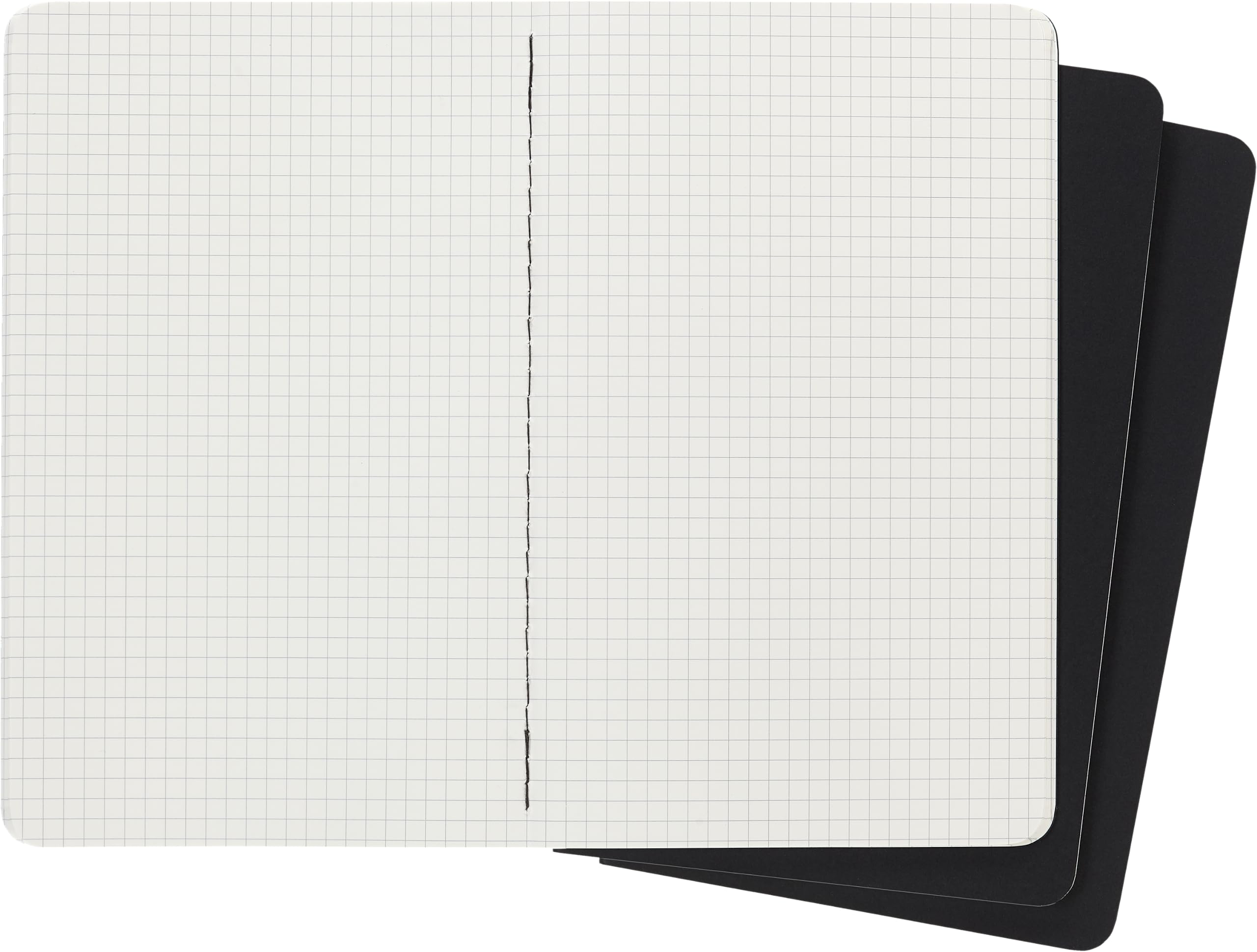 moleskine-cahier-journal-set-3-quaderni-a-quadretti-nero-large-13-x-21-cm image 3