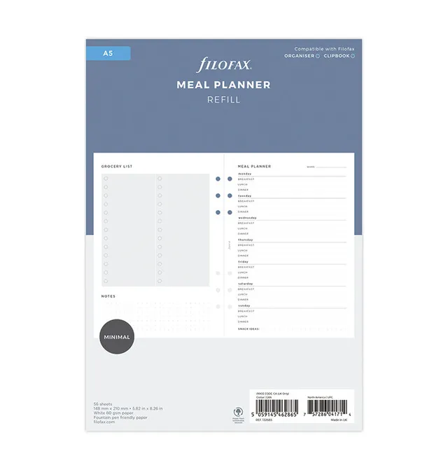 filofax-meal-planner-refill-a5-56-fogli image 1