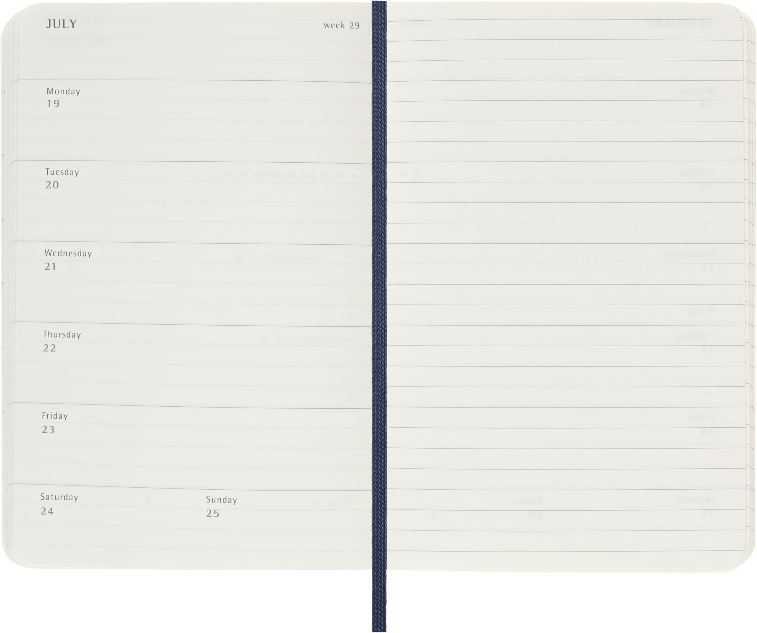 moleskine-agenda-settimanale-2027-pocket-9x14-cm-copertina-morbida-blu-zaffiro image 3