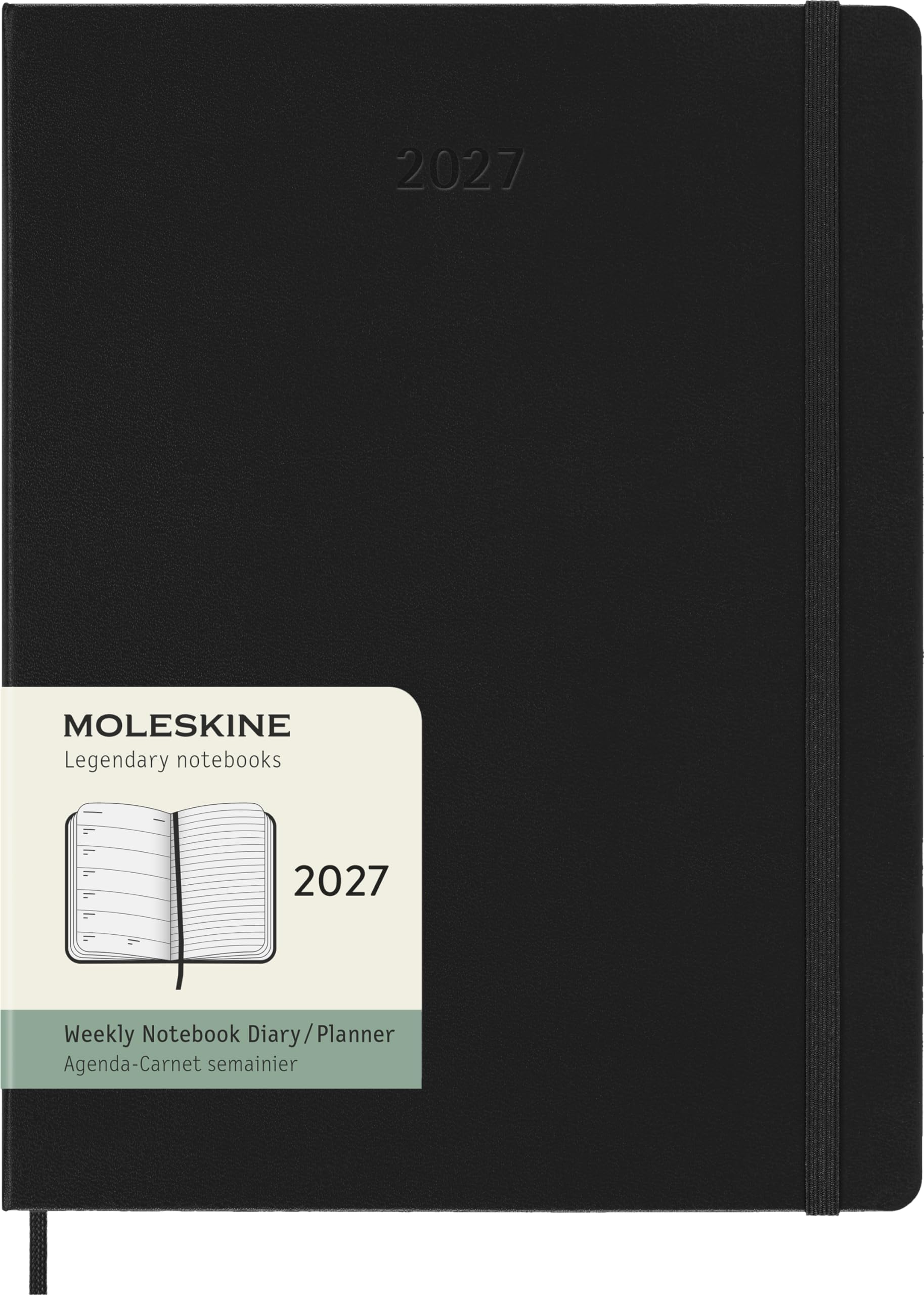 moleskine-agenda-settimanale-2027-12-mesi-xl-19x25-cm-nera image 1