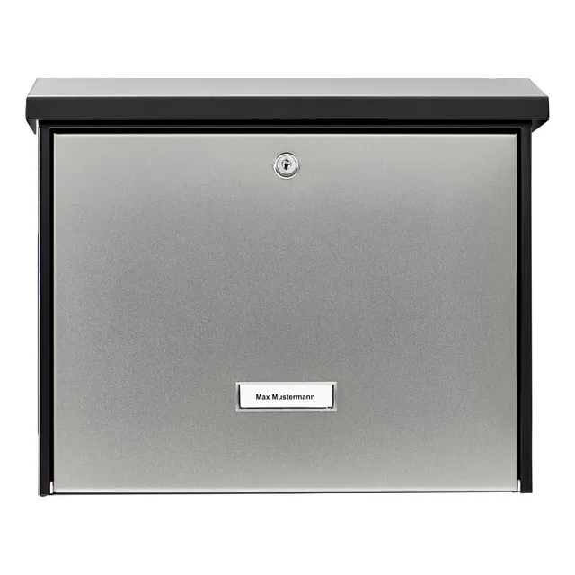 burg-w-chter-london-6867-b-s-cassetta-postale-in-acciaio-inox-nero-formato-c4 image 1