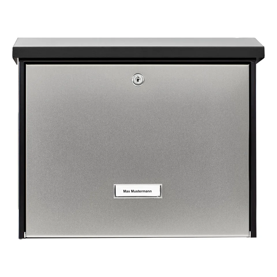 burg-w-chter-london-6867-b-s-cassetta-postale-in-acciaio-inox-nero-formato-c4 image 1