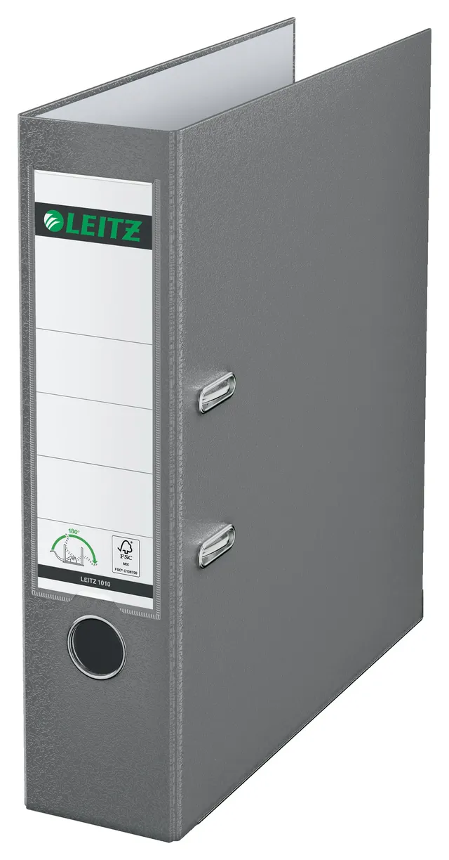 leitz-raccoglitore-con-meccanismo-a-leva-180-dorso-8-2-cm-grigio image 1