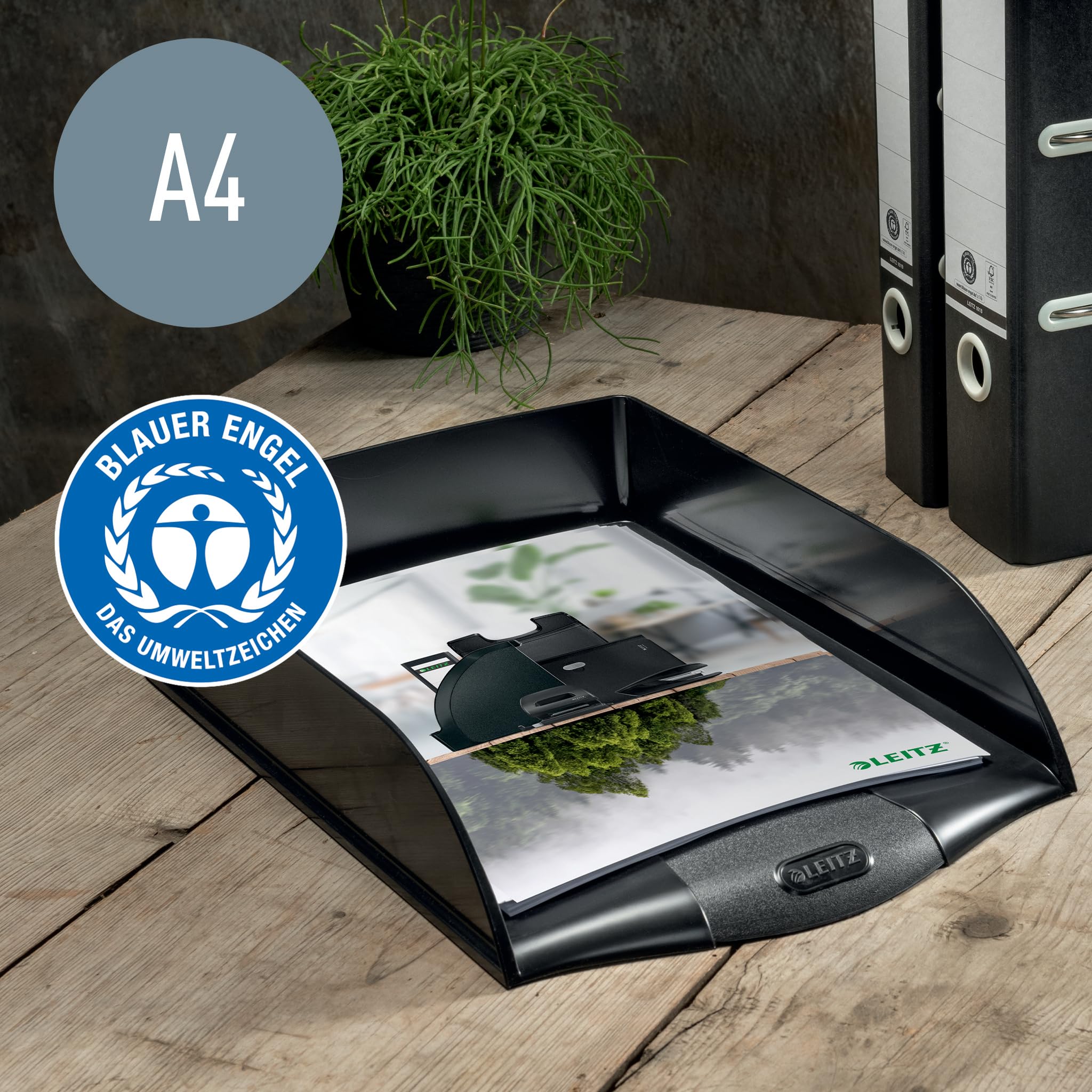 leitz-vaschetta-portacorrispondenza-a4-recycle-nero-53240095 image 2