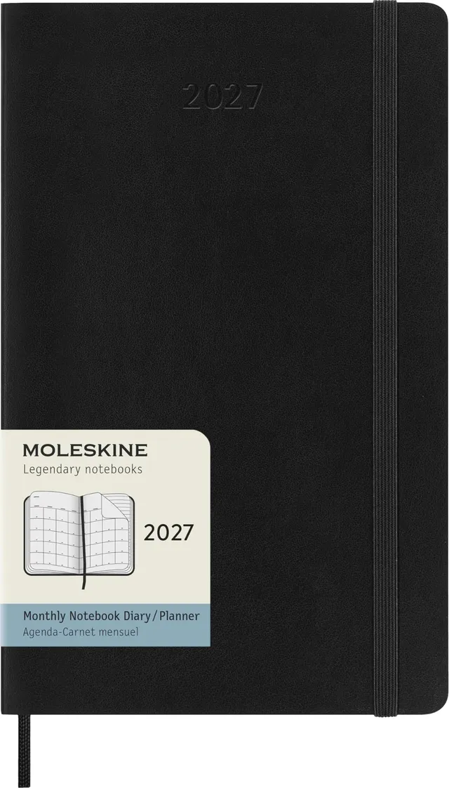 moleskine-agenda-mensile-2027-large-13x21-cm-morbida-nera image 1