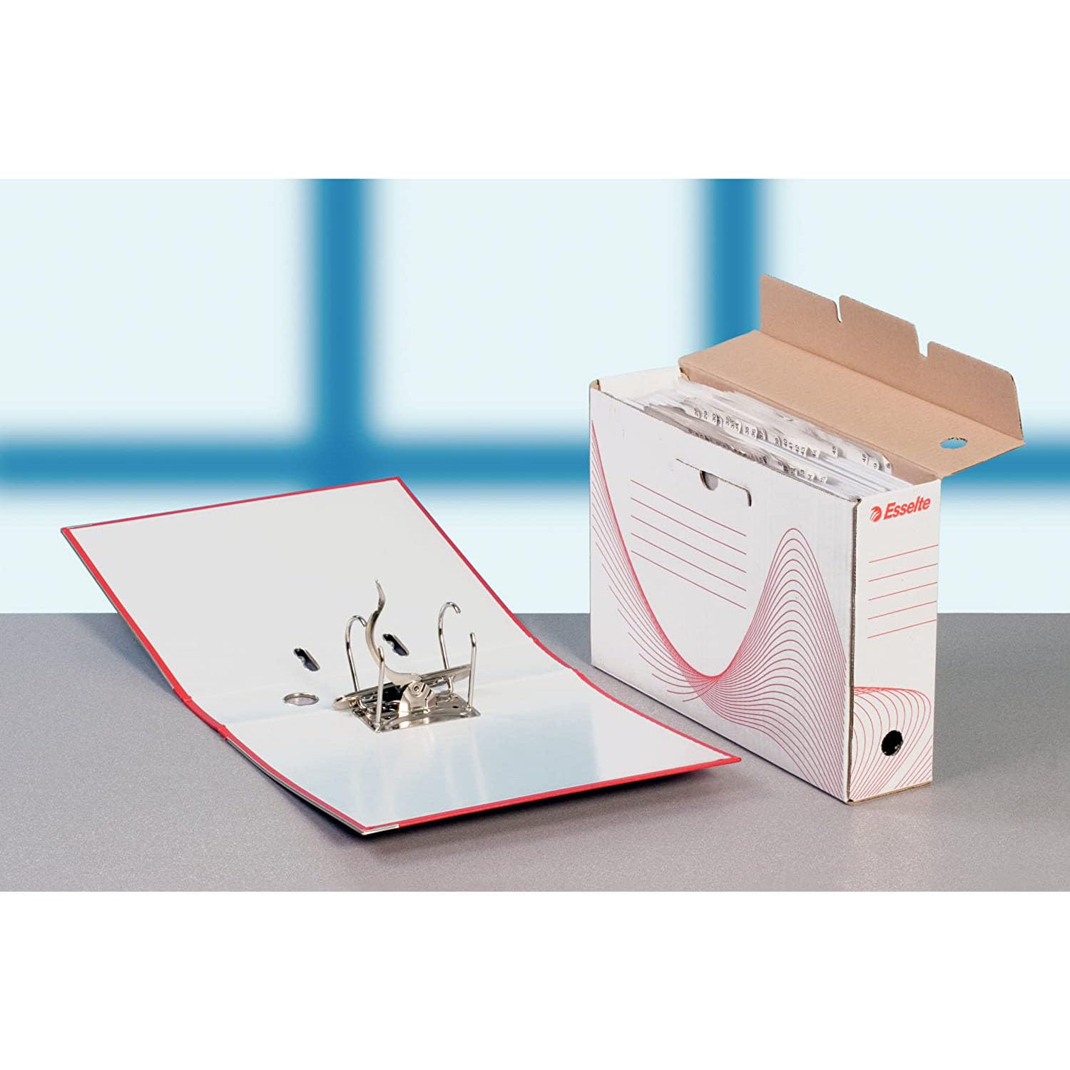 esselte-boxy-80-scatola-archivio-a4-25x35x8-cm-bianca-128003-confezione-10-pezzi image 3