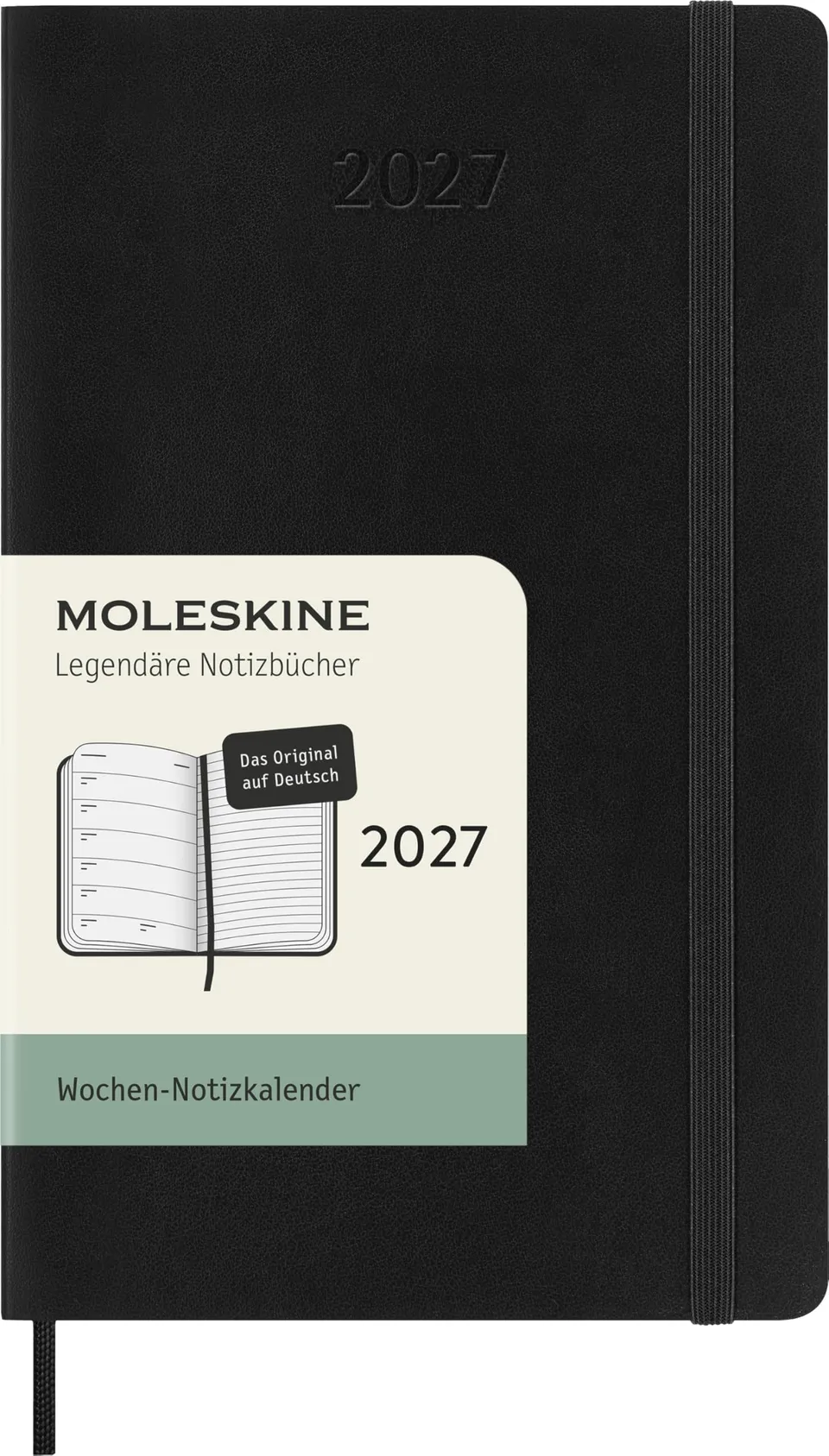 moleskine-agenda-settimanale-2027-pocket-9x14-cm-nera-tedesco image 1