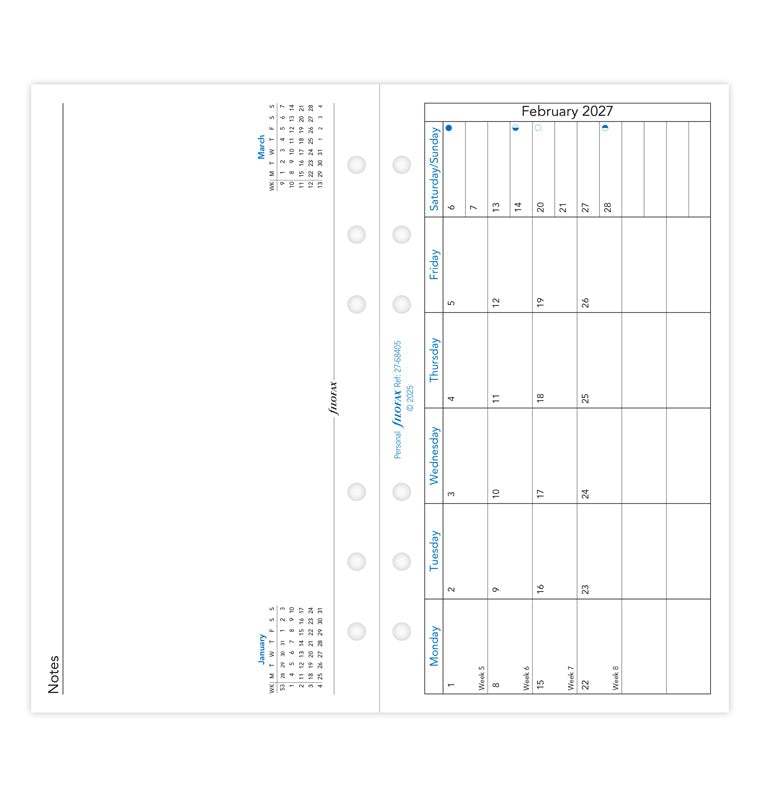 filofax-planner-mensile-con-note-personal-inglese-2027 image 4