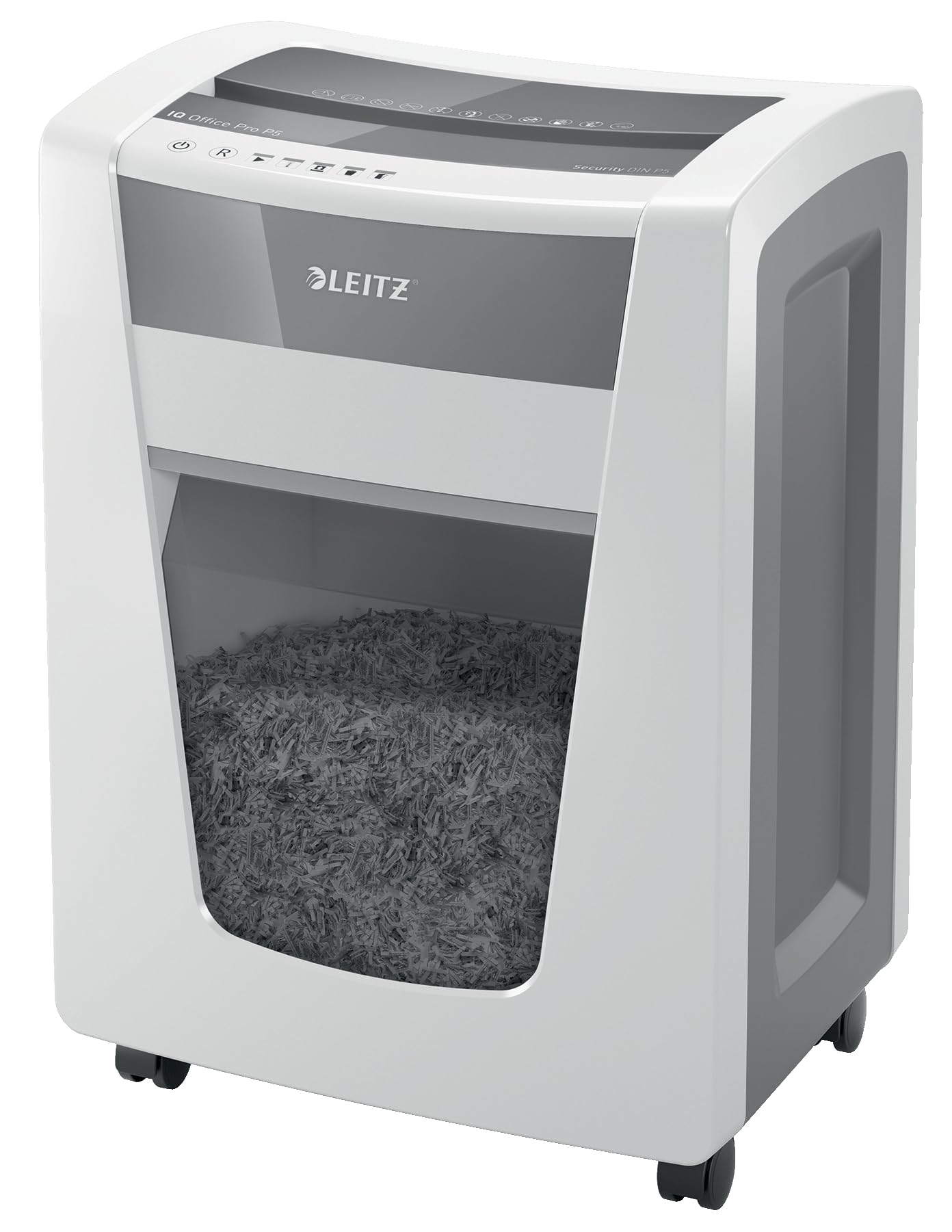 leitz-iq-office-pro-p5-distruggidocumenti-micro-cut-15-fogli-30-litri-bianco image 1