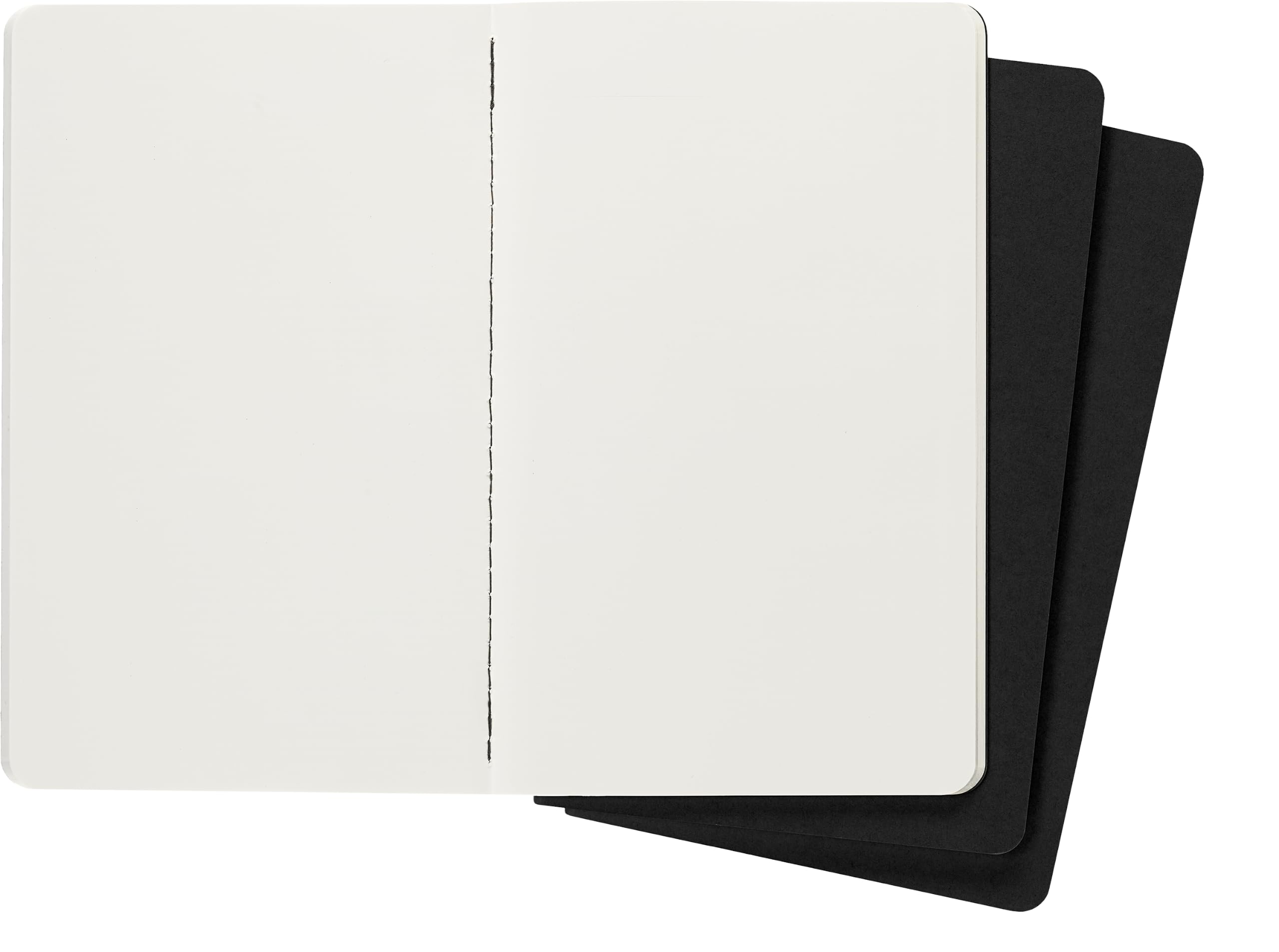 moleskine-cahier-set-3-quaderni-pagine-bianche-nero image 3