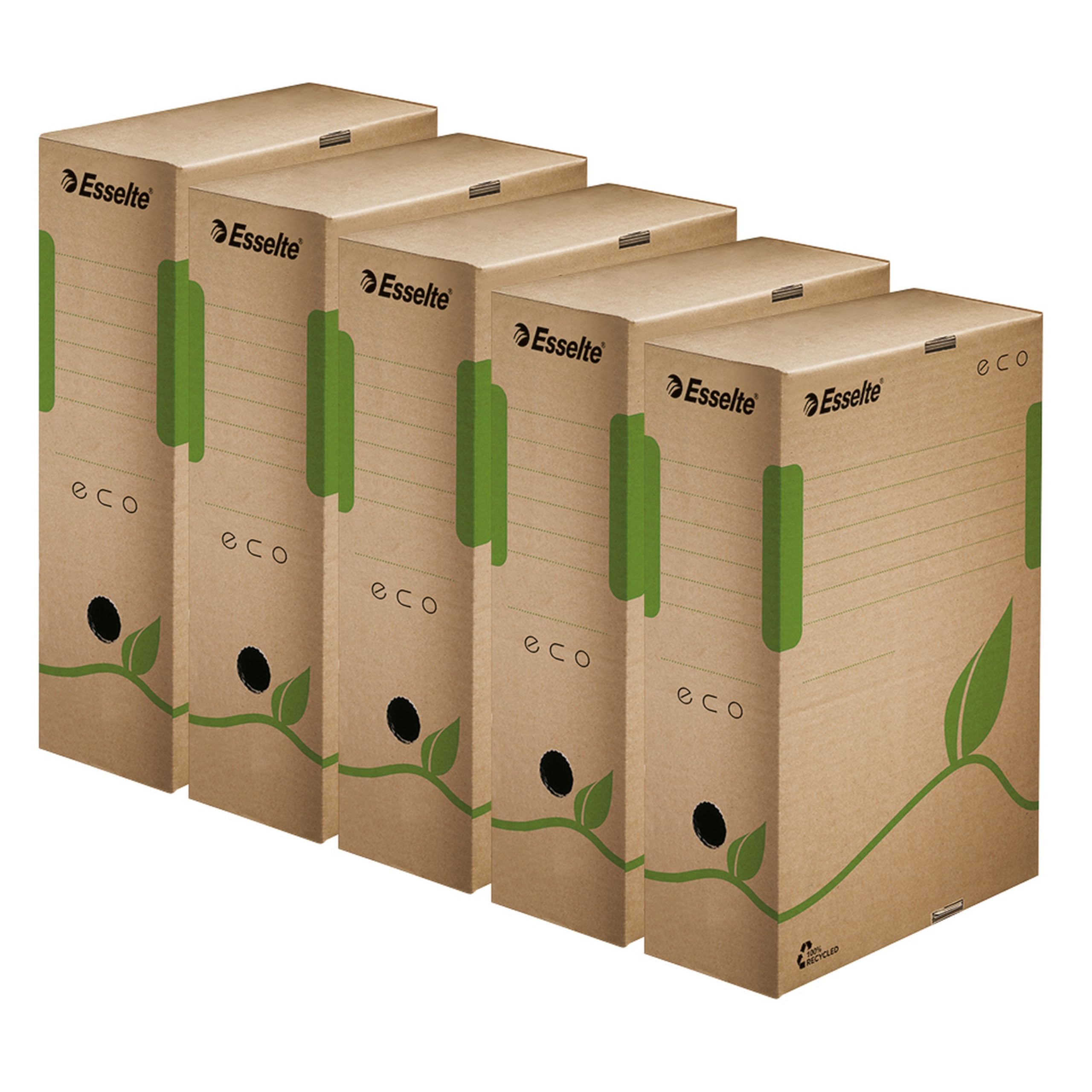 esselte-ecobox-scatola-archivio-a4-dorso-10-cm-marrone-25-pezzi image 4