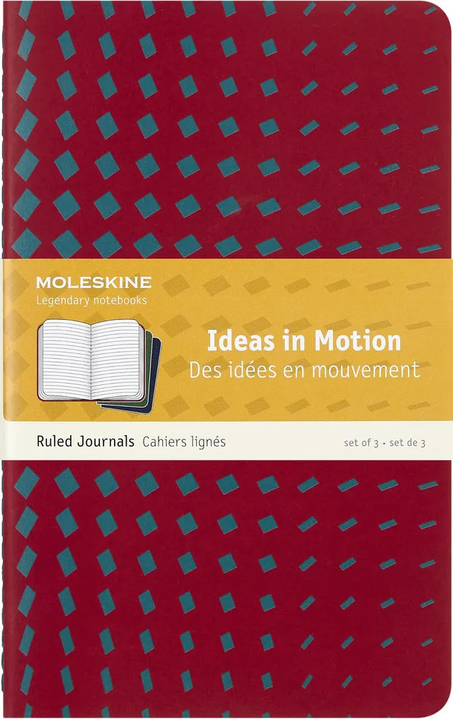 moleskine-set-3-quaderni-cahier-idee-in-movimento-righe-large-13x21-cm image 1