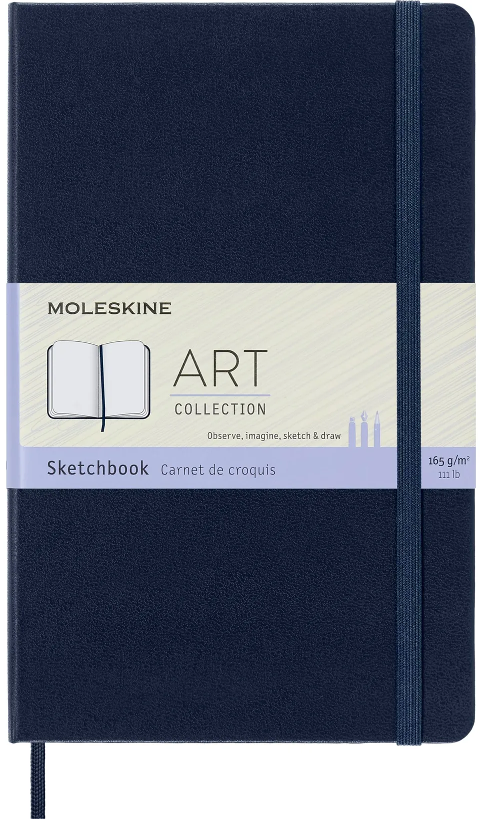 moleskine-art-sketchbook-large-13x21-cm-blu-zaffiro-album-disegno-88-pagine image 1