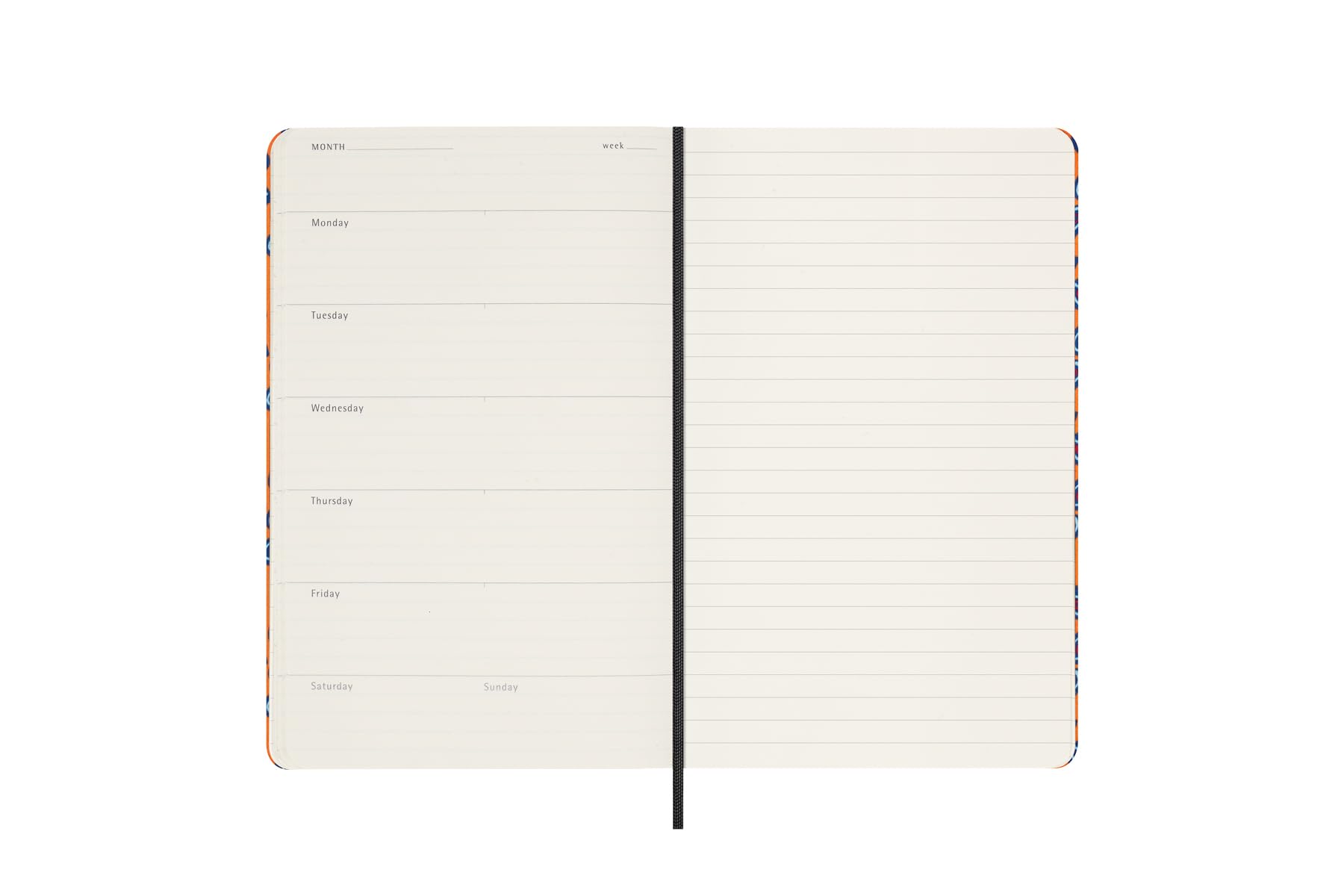 moleskine-agenda-silk-settimanale-senza-date-large-arancio-21x13-cm image 6