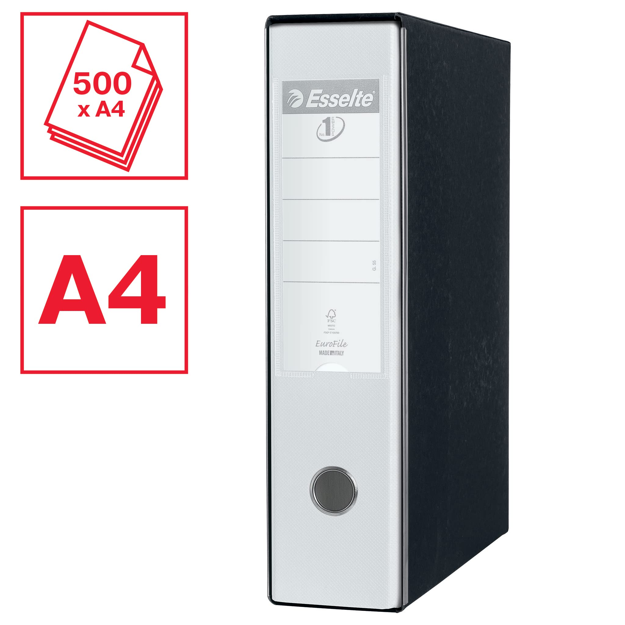 esselte-g55-eurofile-registratore-protocollo-dorso-80-mm-con-custodia-bianco-viv image 2