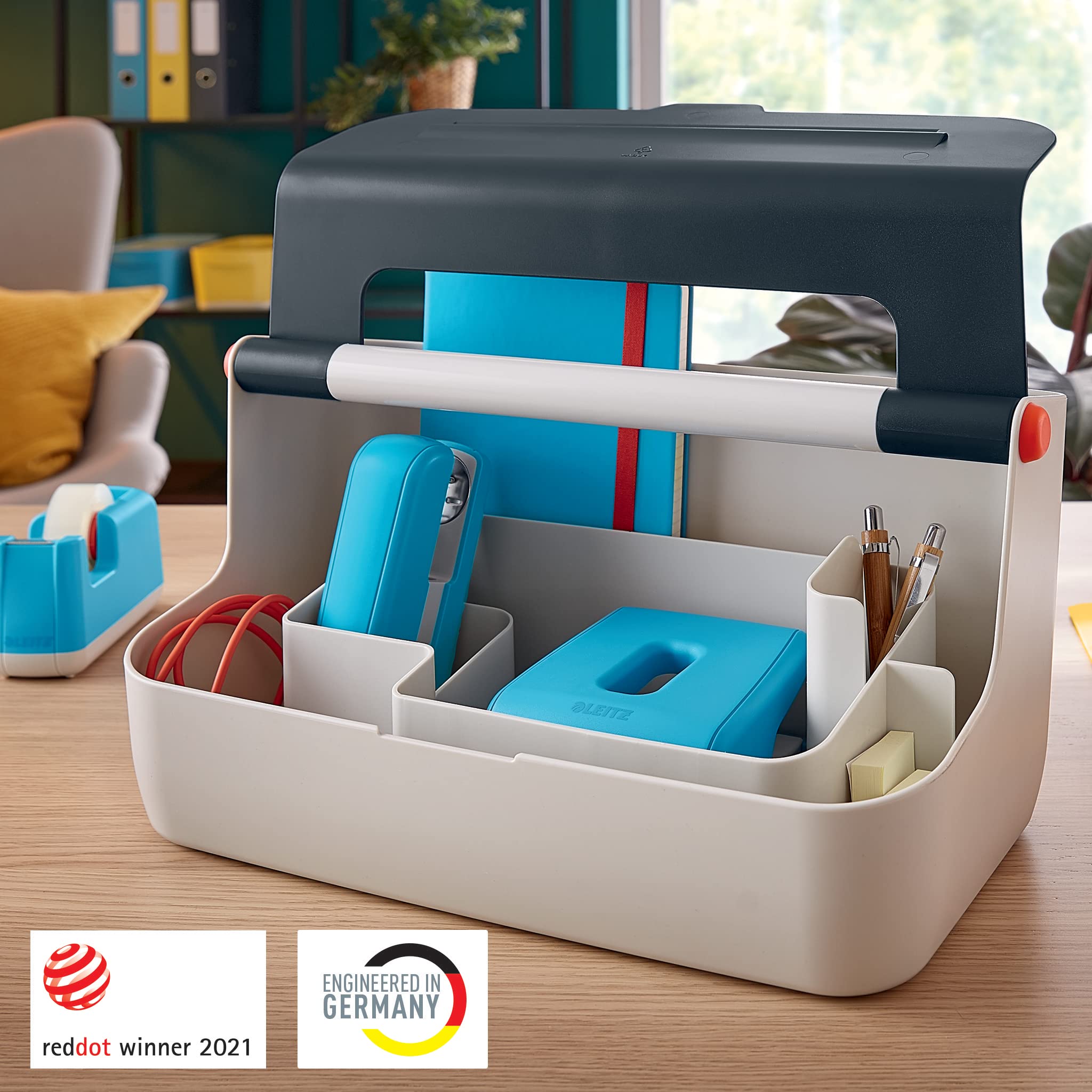 leitz-cosy-cassetta-portaoggetti-con-maniglia-grigio-velluto image 3