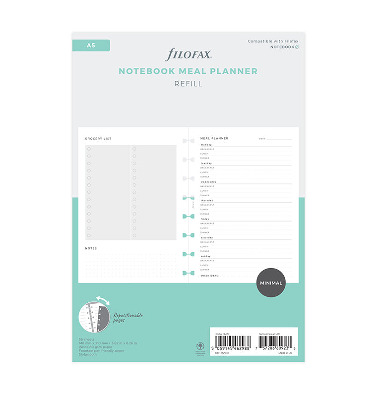 filofax-the-original-meal-planner-notebook-refill-a5-56-fogli image 1