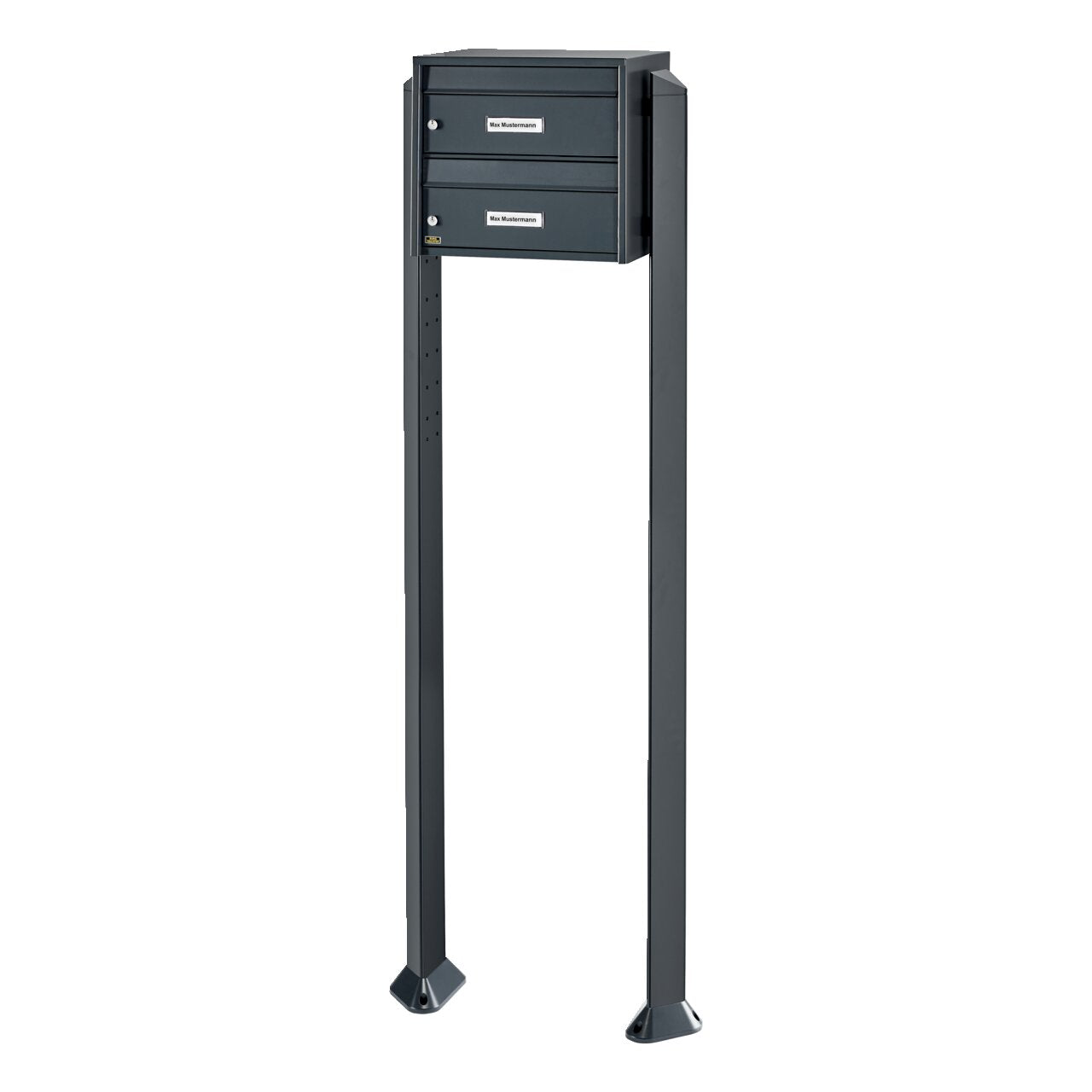burg-w-chter-dual-front-impianto-cassetta-postale-c4-in-acciaio-antracite image 7