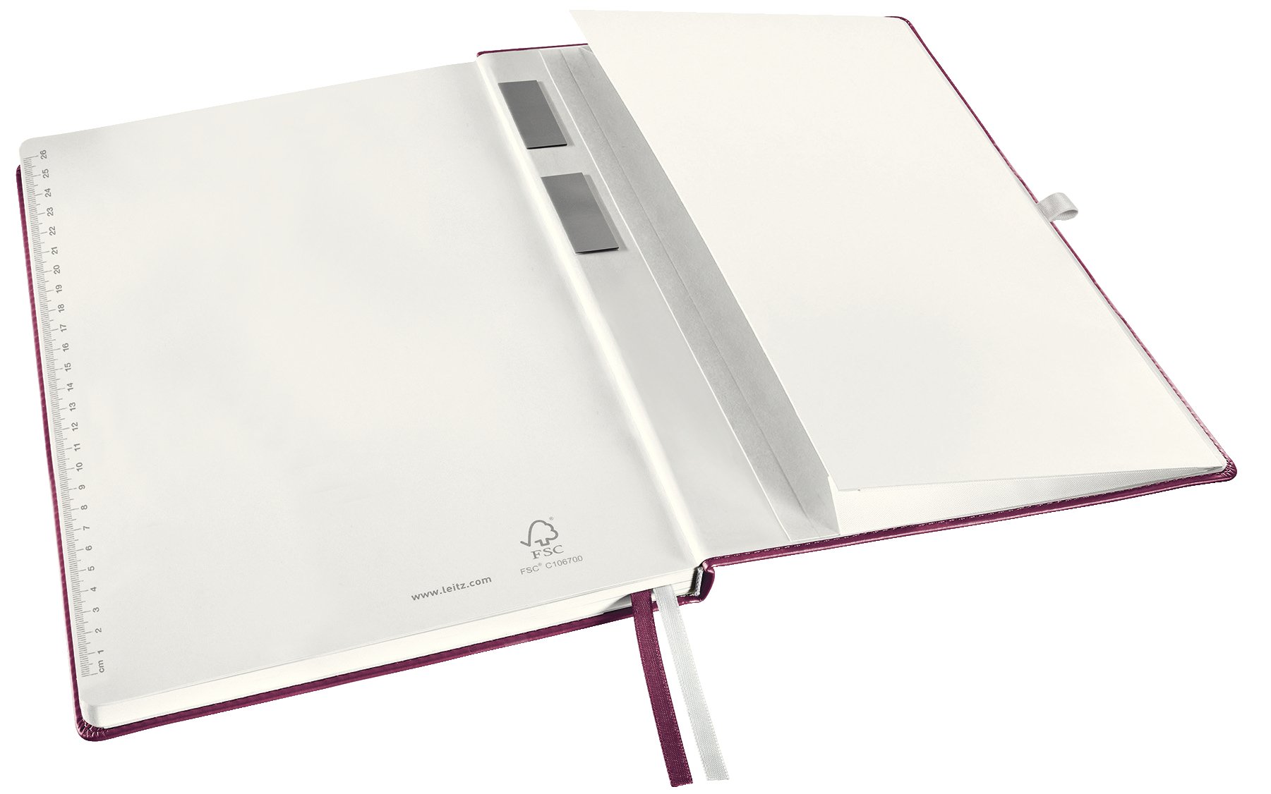 leitz-style-taccuino-a4-a-quadretti-copertina-rigida-rosso-granato image 3