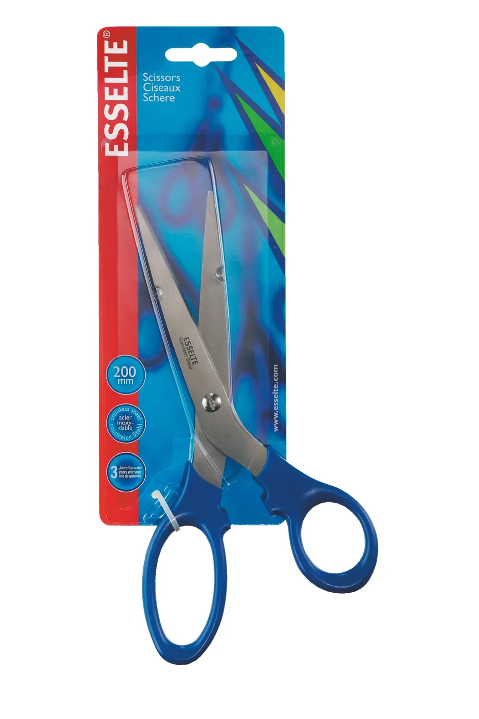 esselte-forbici-da-ufficio-in-acciaio-inox-24-cm-blu-82123 image 1