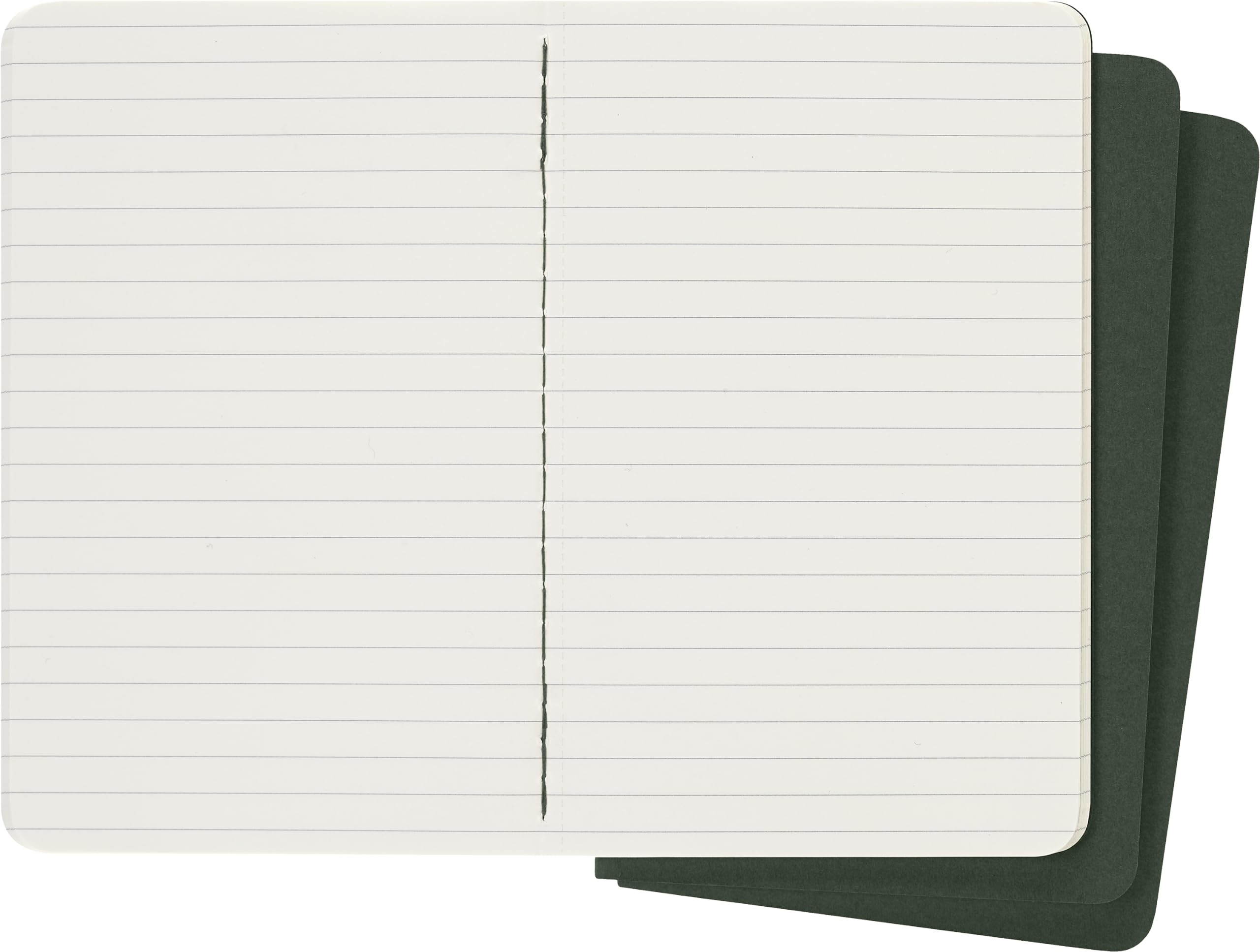 moleskine-cahier-journal-set-3-quaderni-a-righe-tascabile-verde-mirto image 4
